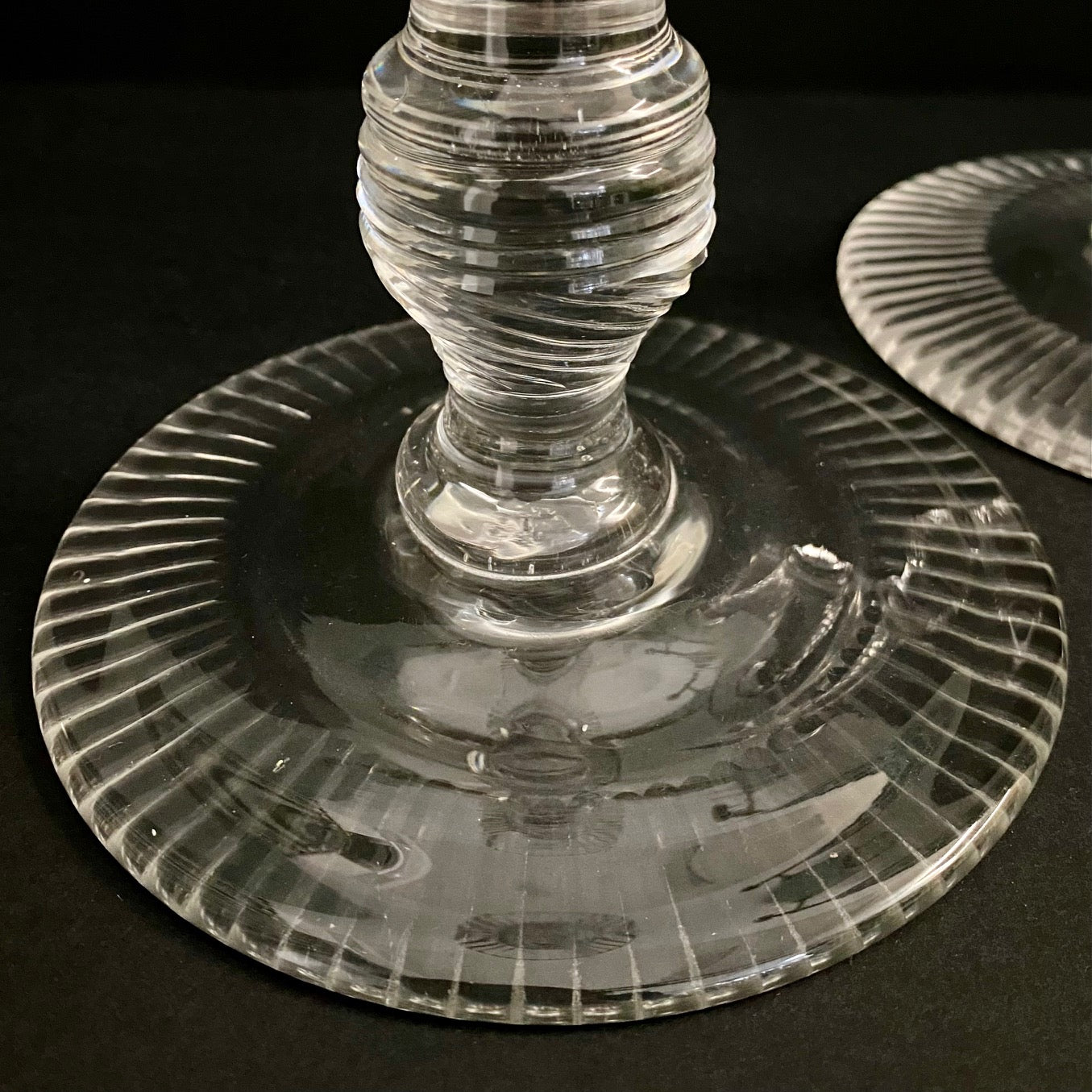 Exceptional TALL Pair Victorian Crystal Candlesticks