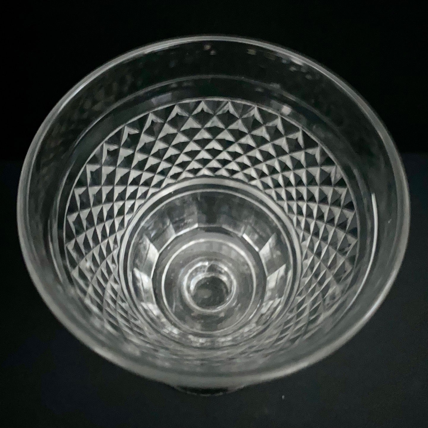 Handsome 1850's Cut Crystal Wine Glasses Set of 6