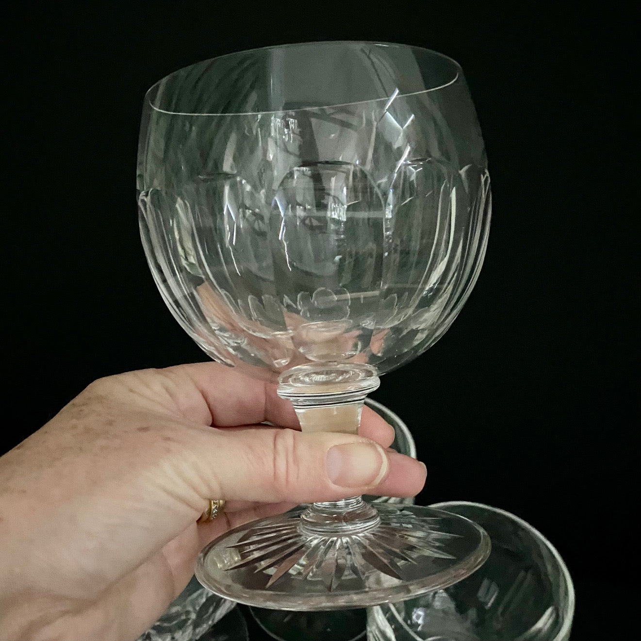 LARGE Fabulous Crystal Goblets for G&T or Aperol Set of 4