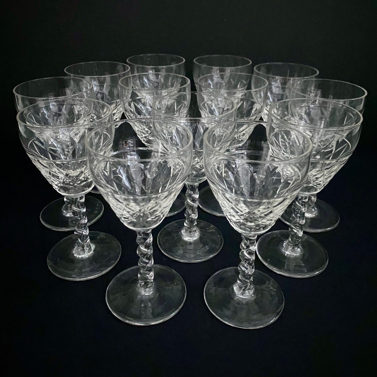 1950's Sweet Wine Glasses Set of 13