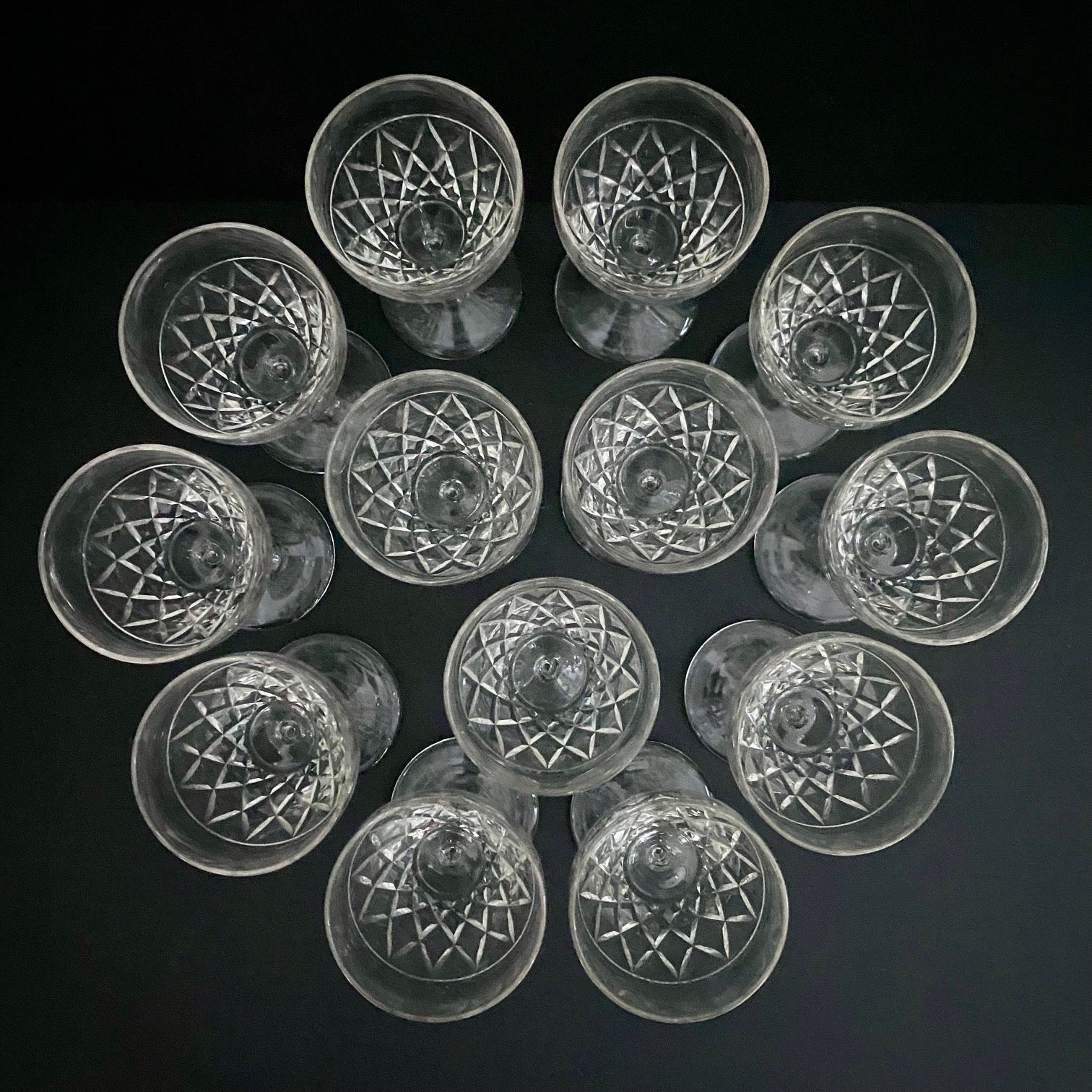 1950's Sweet Wine Glasses Set of 13