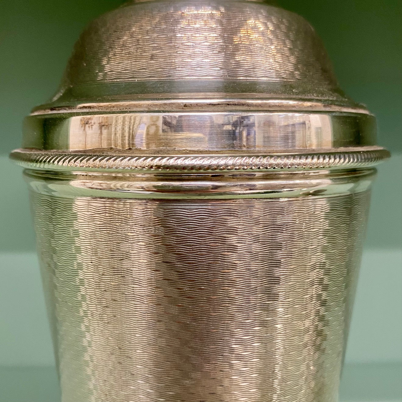 Fabulous Original 1920's Cocktail Shaker with Integral Lemon Squeezer inside the lid