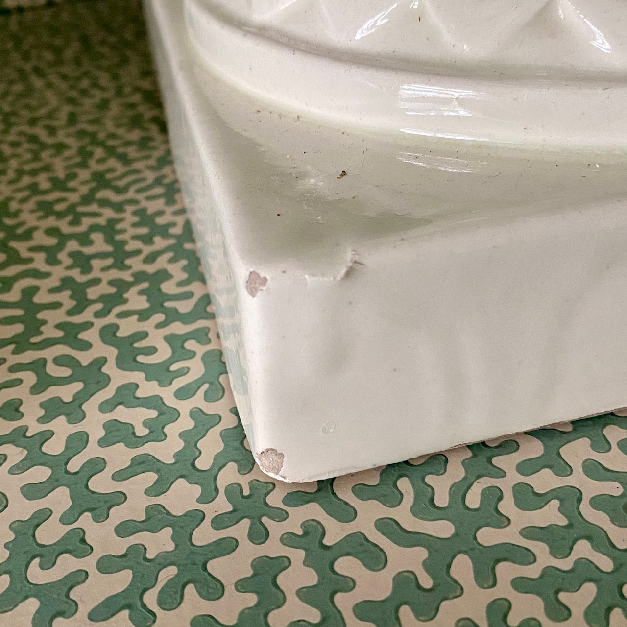 Pair Large White Ceramic Urns