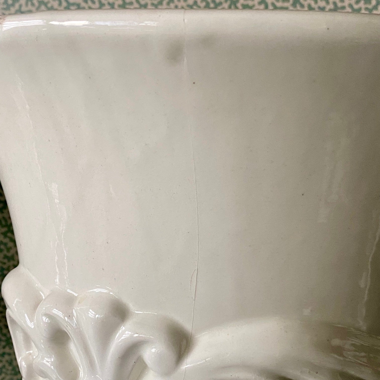 Pair Large White Ceramic Urns