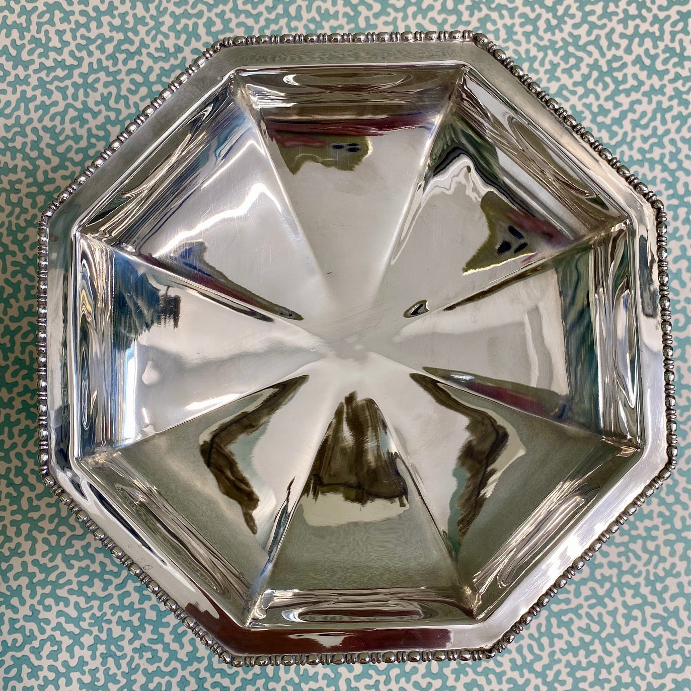 Octagonal Silver Plated Pedestal Tazza G121