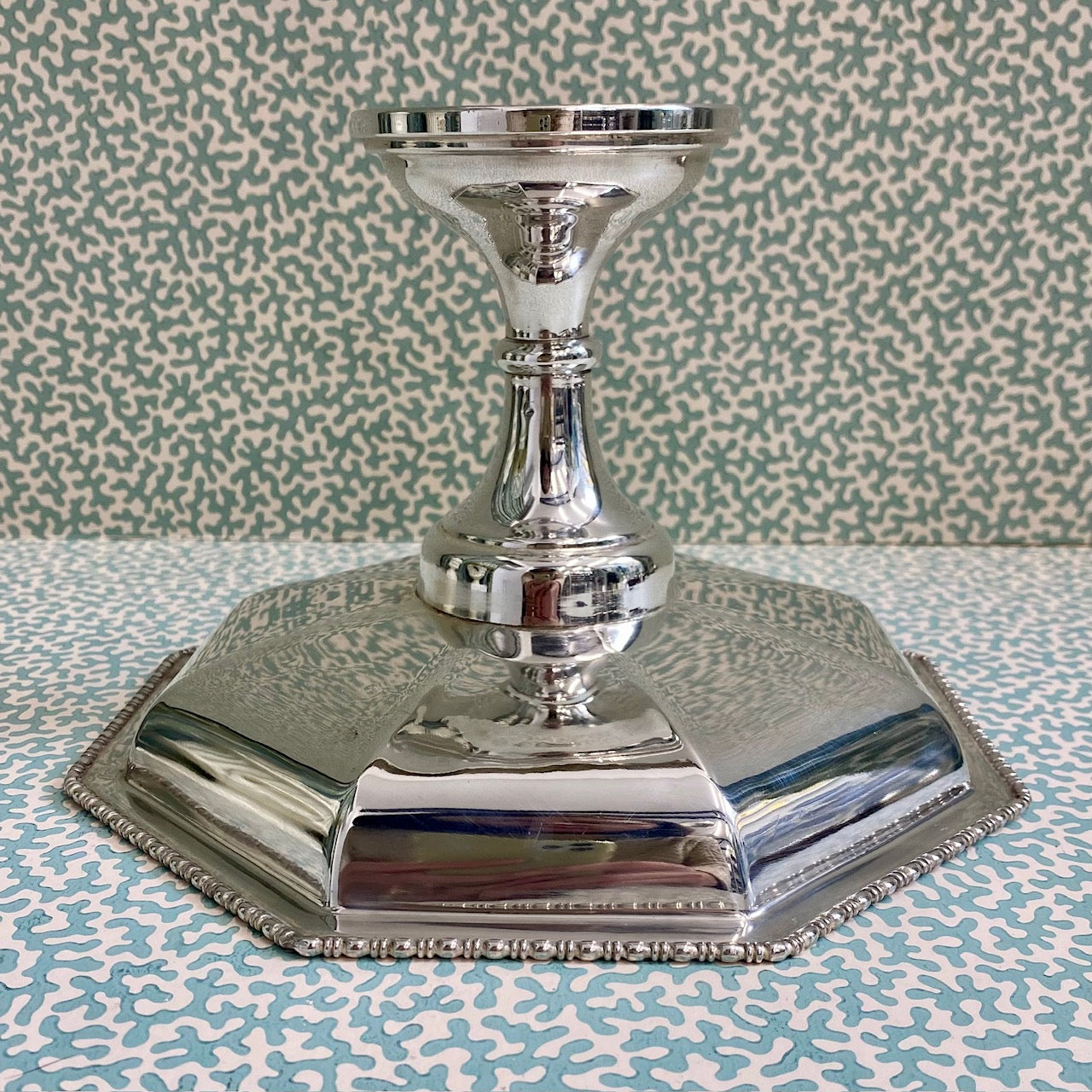 Octagonal Silver Plated Pedestal Tazza G121