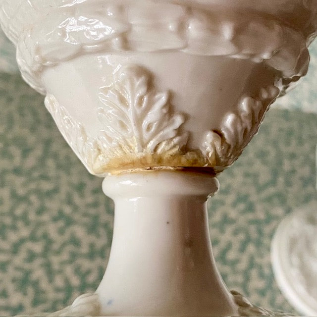 Pair Antique Naples Urn Vases
