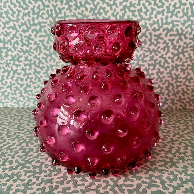 Victorian Cranberry Hyacinth Vase