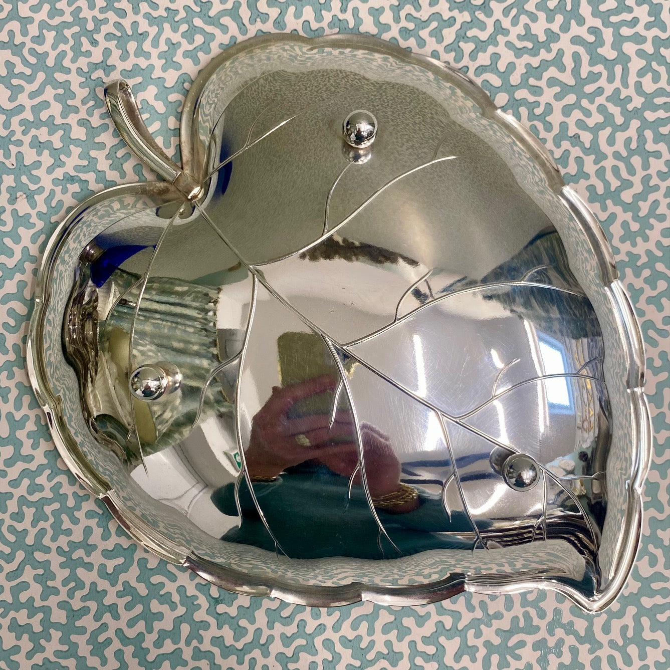 Silver Plated Leaf Dish A170