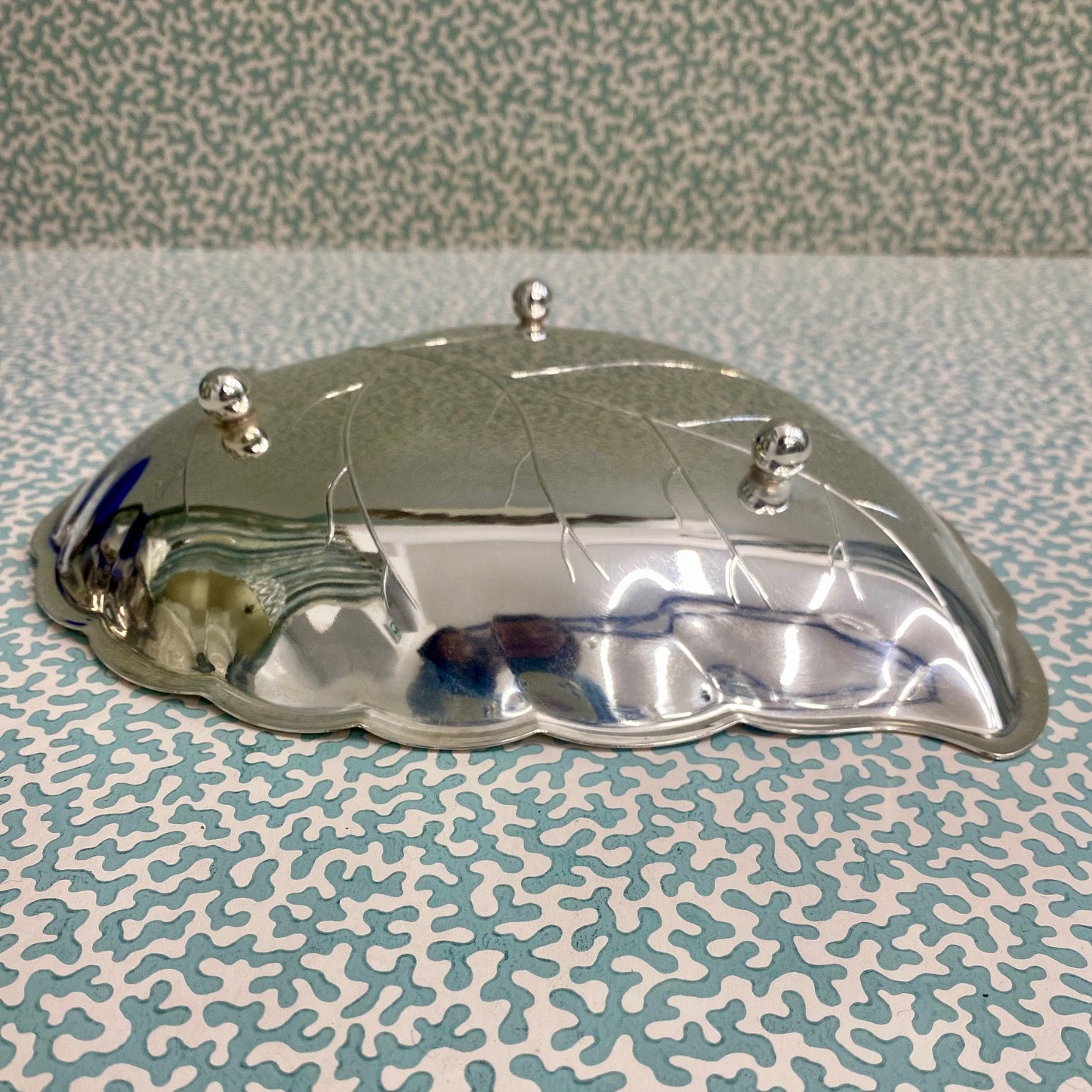 Silver Plated Leaf Dish A170