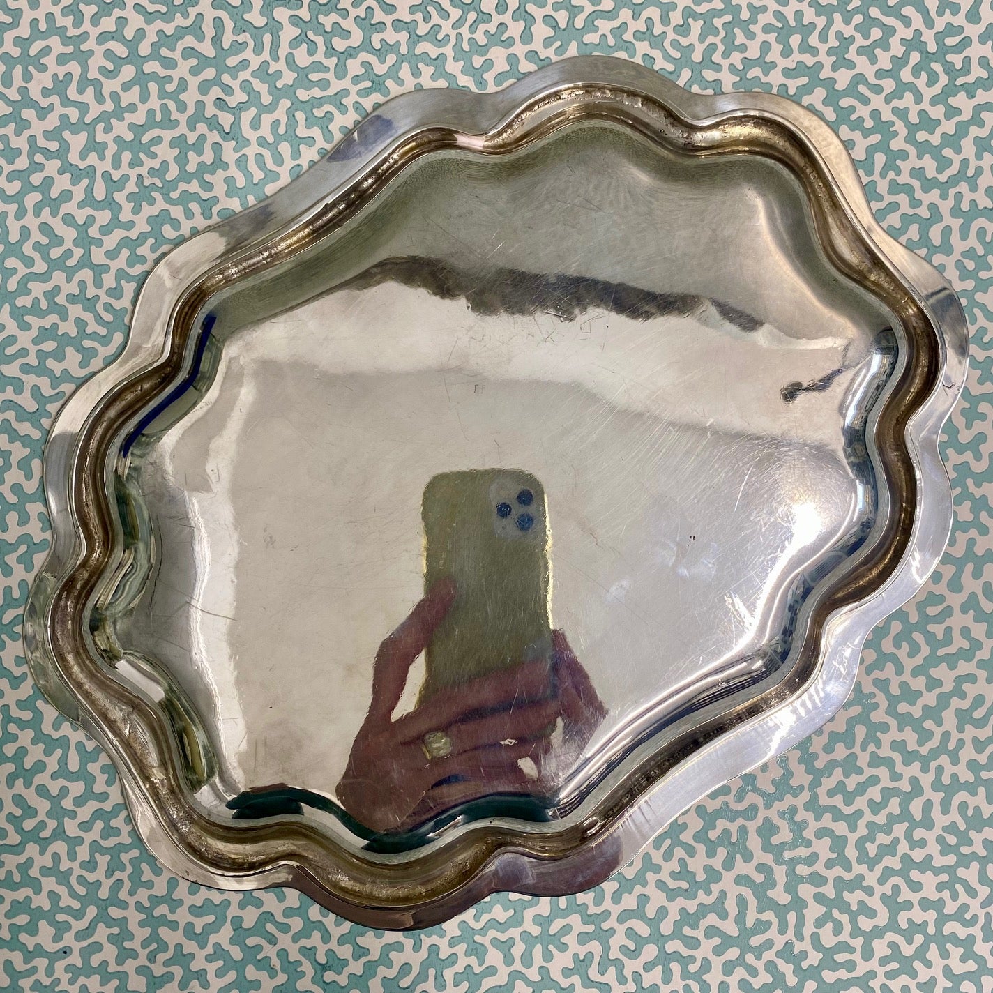 Silver Plated Oval Scalloped Edged Tray 907
