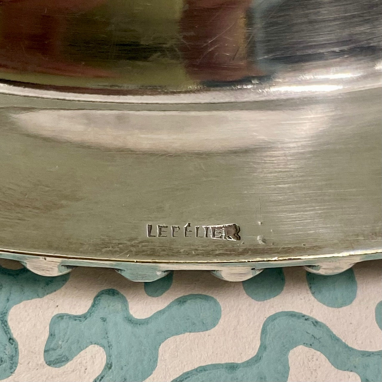 Silver Plated Oval Dish with Beaded Rim G27