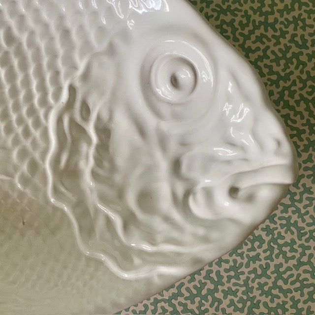 Vintage White Fish Serving Platter