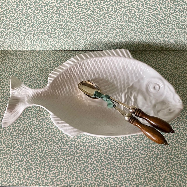 Vintage White Fish Serving Platter