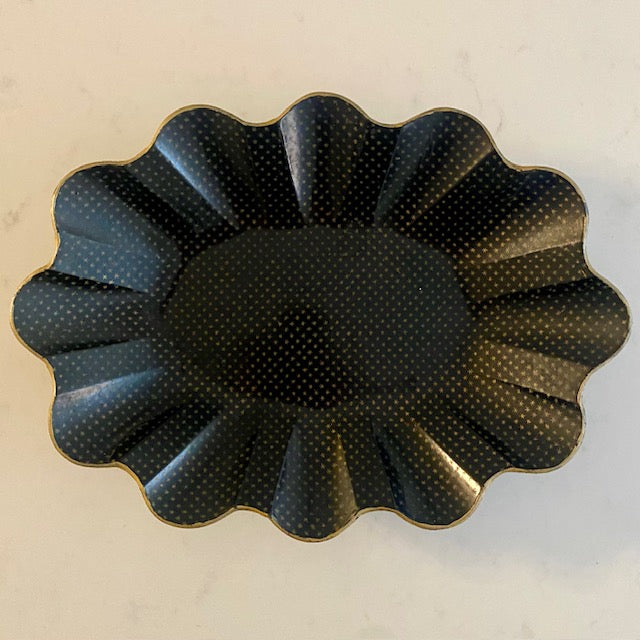 Antique Black Papier Mache Display