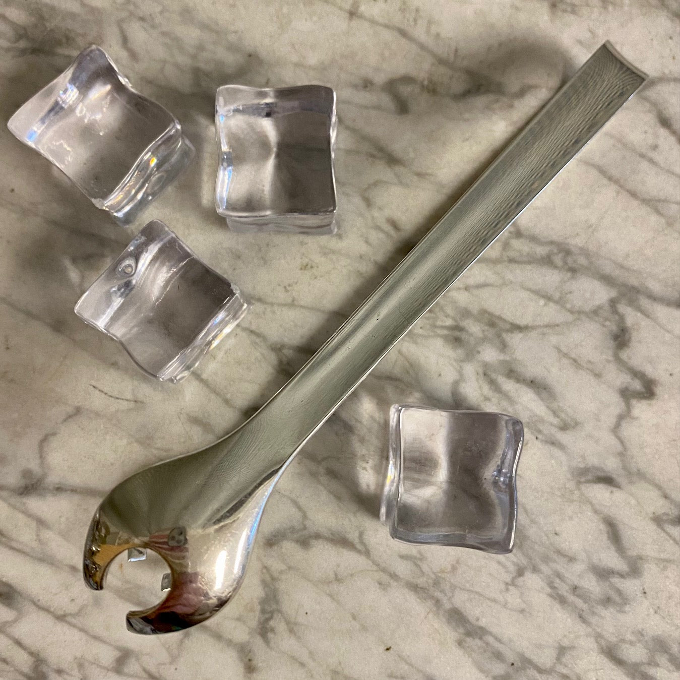 Solid Silver German 1950's Ice Tongs by Wilkens