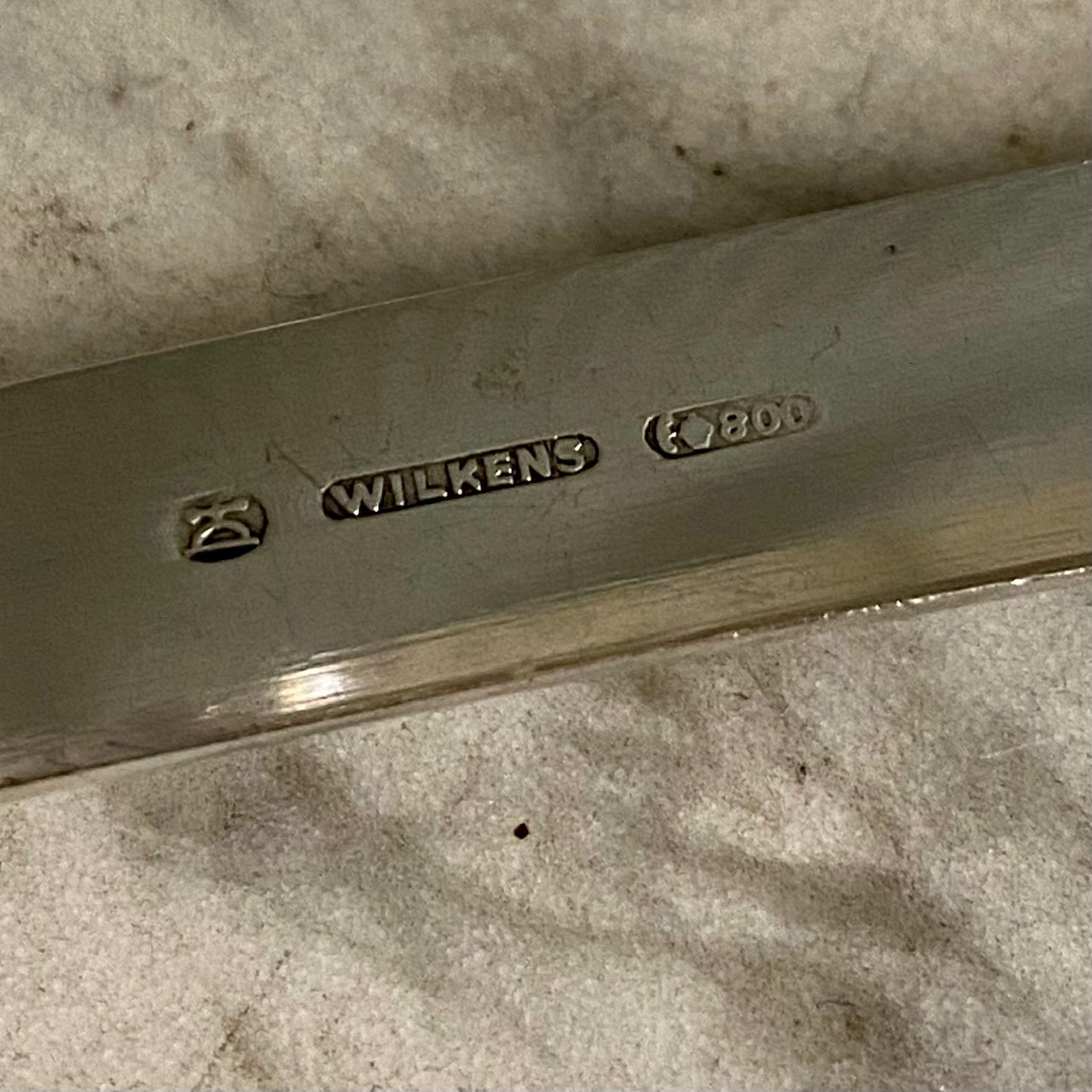 W73 VINTAGE MID CENTURY GERMAN SOLID SILVER ICE TONGS BY WILKENS