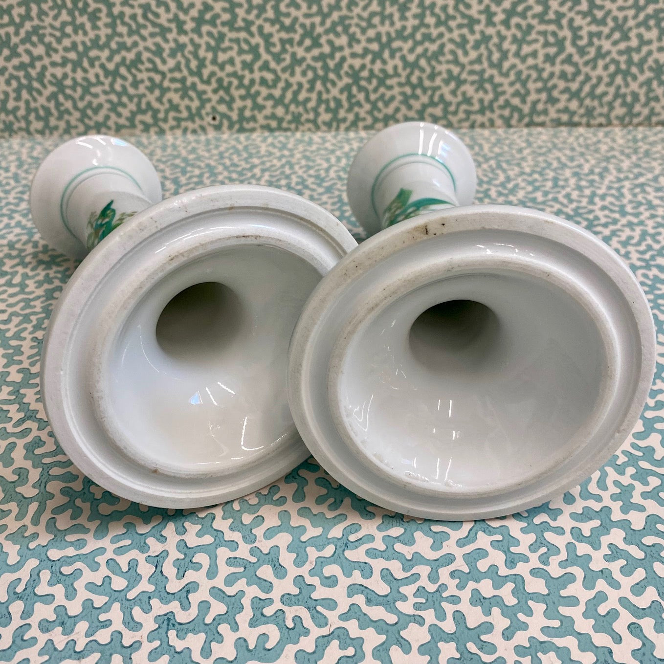 Pair Lily of The Valley Candlesticks S36