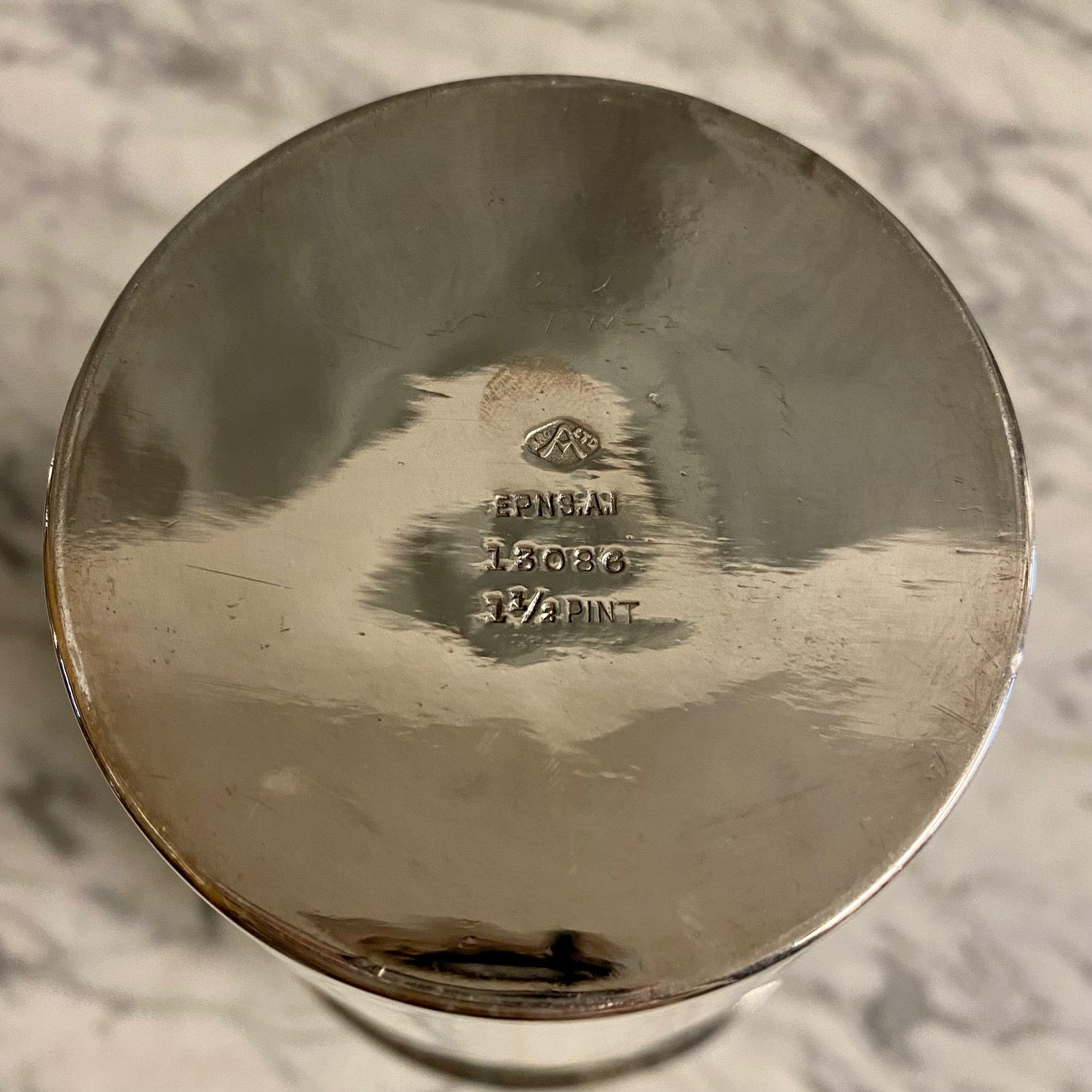 X52 FABULOUS ART DECO 1920’S LARGE SILVER PLATED COCKTAIL SHAKER
