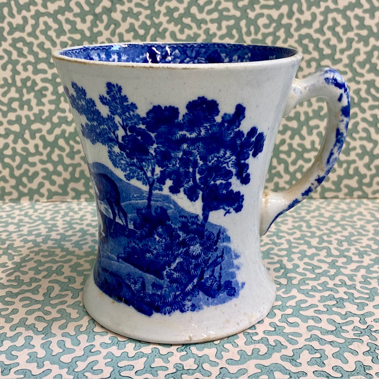 Medium Adams Cattle Scenery Pattern Blue & White Mug G146