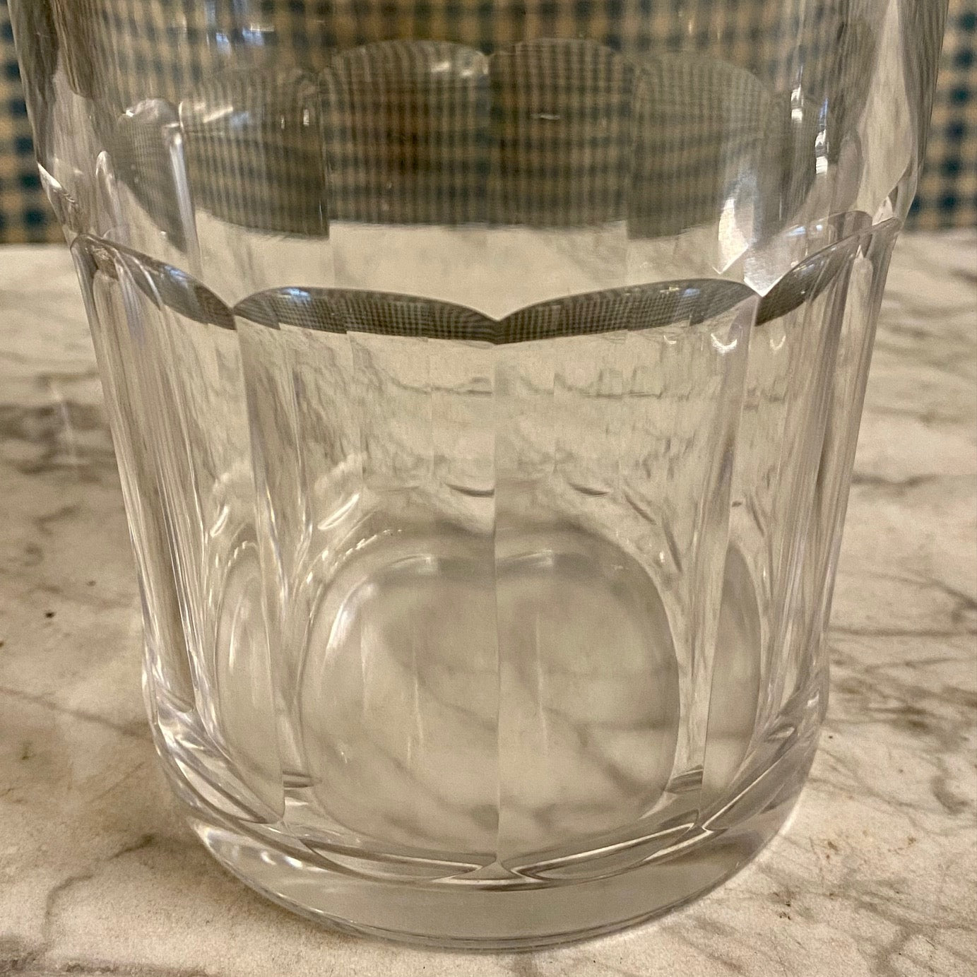 Z11 VINTAGE EXTRA LARGE CUT GLASS & CHROME COCKTAIL SHAKER