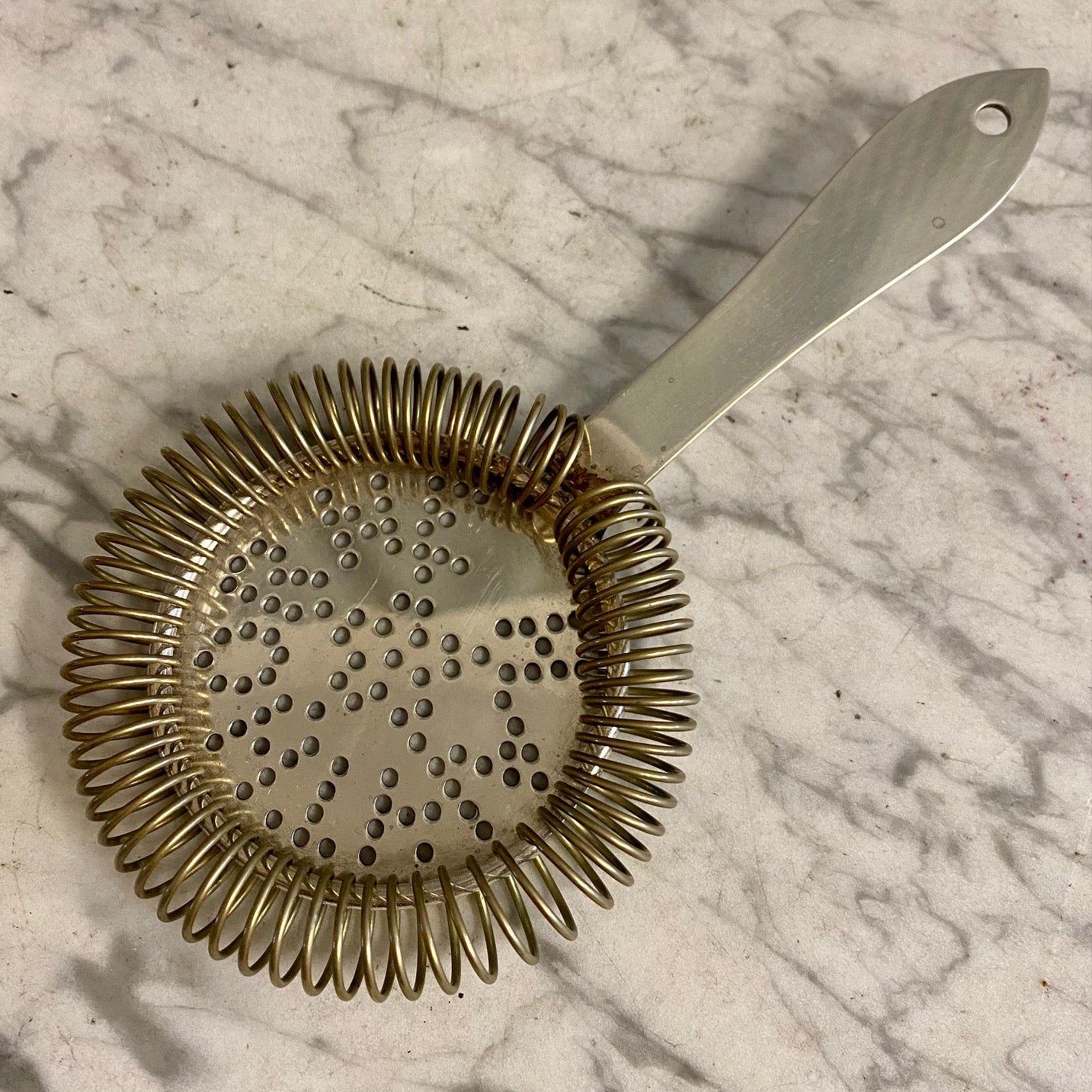 W71 VINTAGE BONZER ‘HAWTHORNE’ 1950’S SILVER PLATED COCKTAIL STRAINER