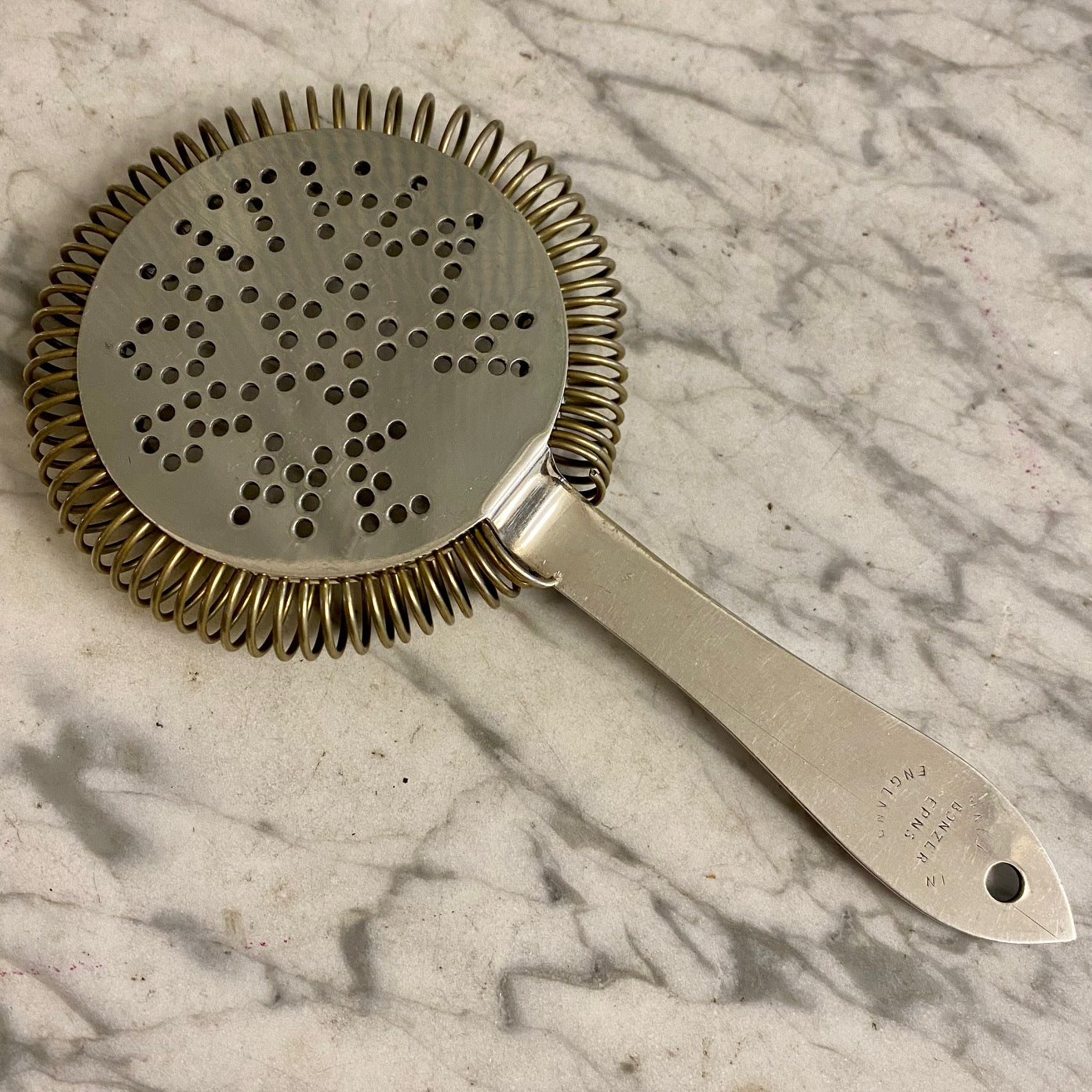 W71 VINTAGE BONZER ‘HAWTHORNE’ 1950’S SILVER PLATED COCKTAIL STRAINER
