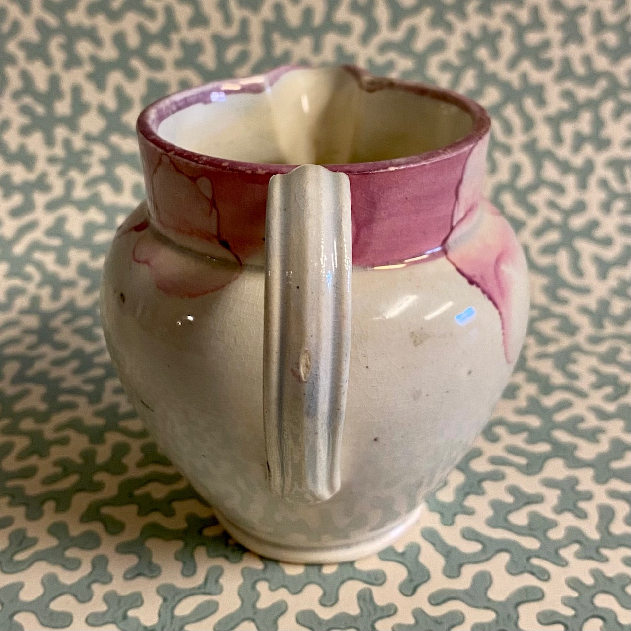 T75 TINY ANTIQUE PINK LUSTRE MILK JUG