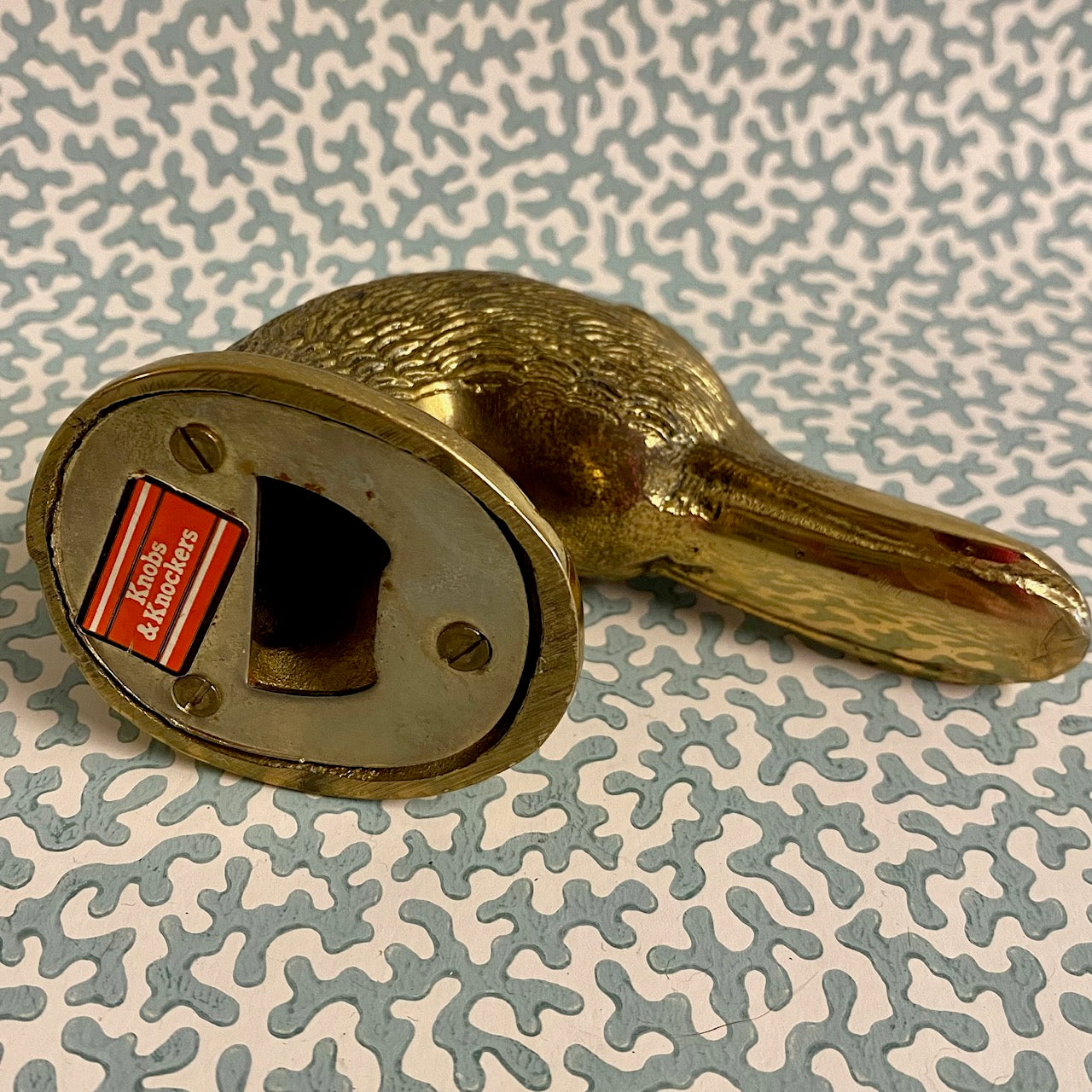 VINTAGE BRASS DUCK BOTTLE OPENER
