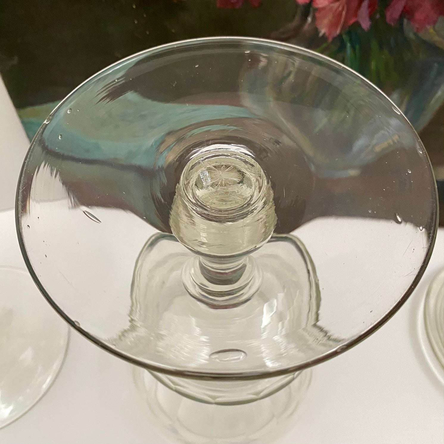 Pair French Glass Apothecary Jars Q94