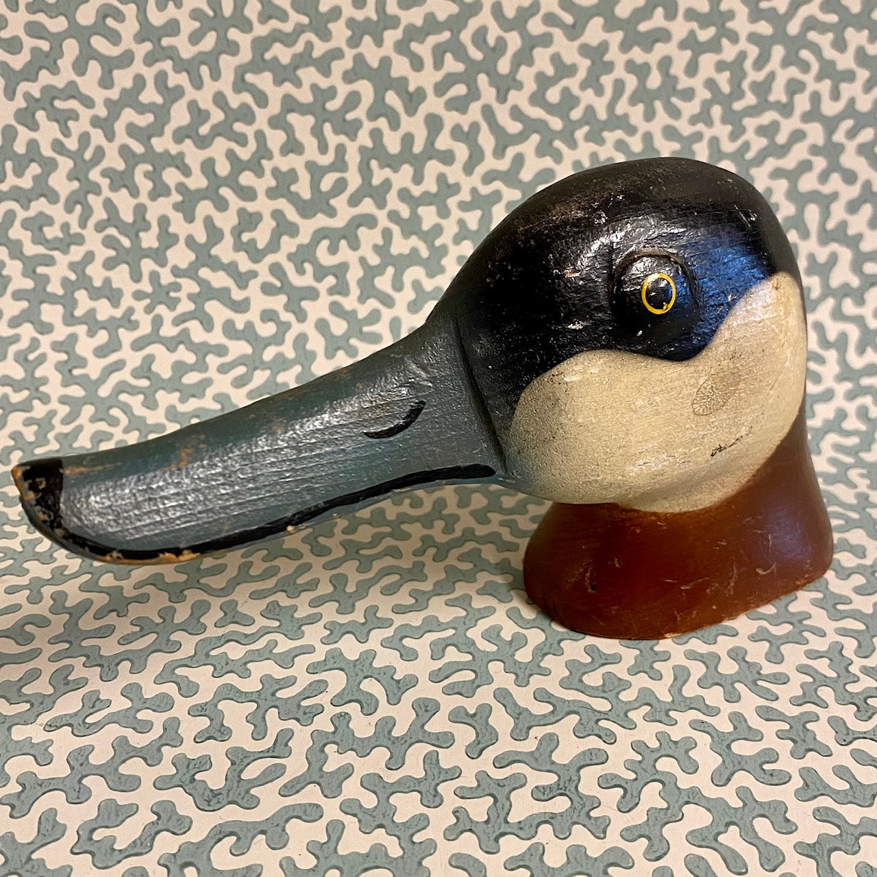 W49 VINTAGE HAND PAINTED WOODEN DUCK BOTTLE OPENER