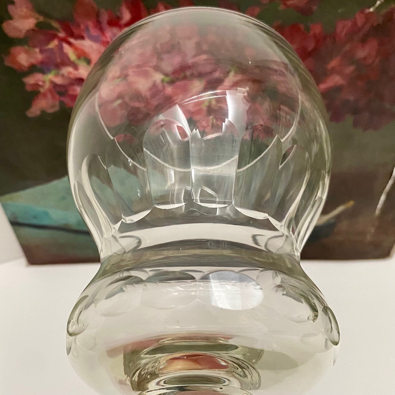 Pair French Glass Apothecary Jars Q94