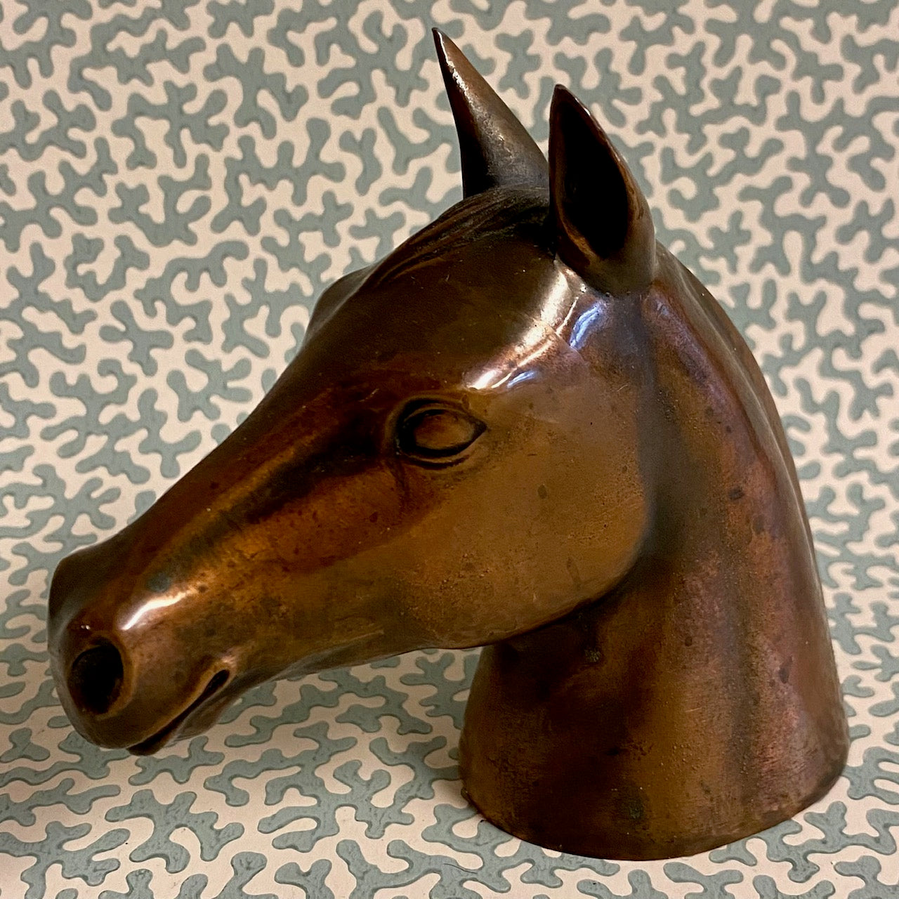 T87 VINTAGE ART DECO FRENCH COPPER ‘PORGINET’ HORSE BOTTLE OPENER