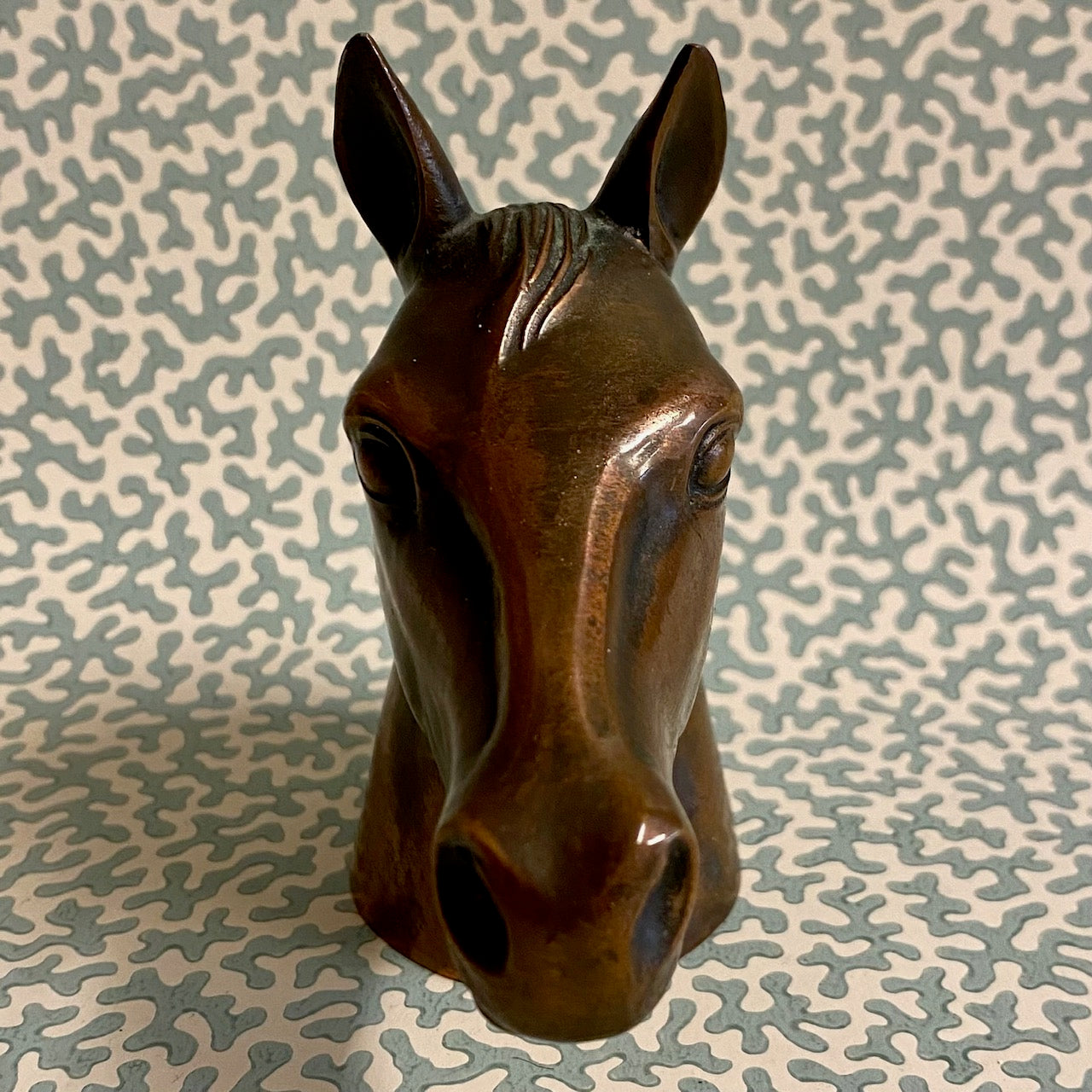 T87 VINTAGE ART DECO FRENCH COPPER ‘PORGINET’ HORSE BOTTLE OPENER