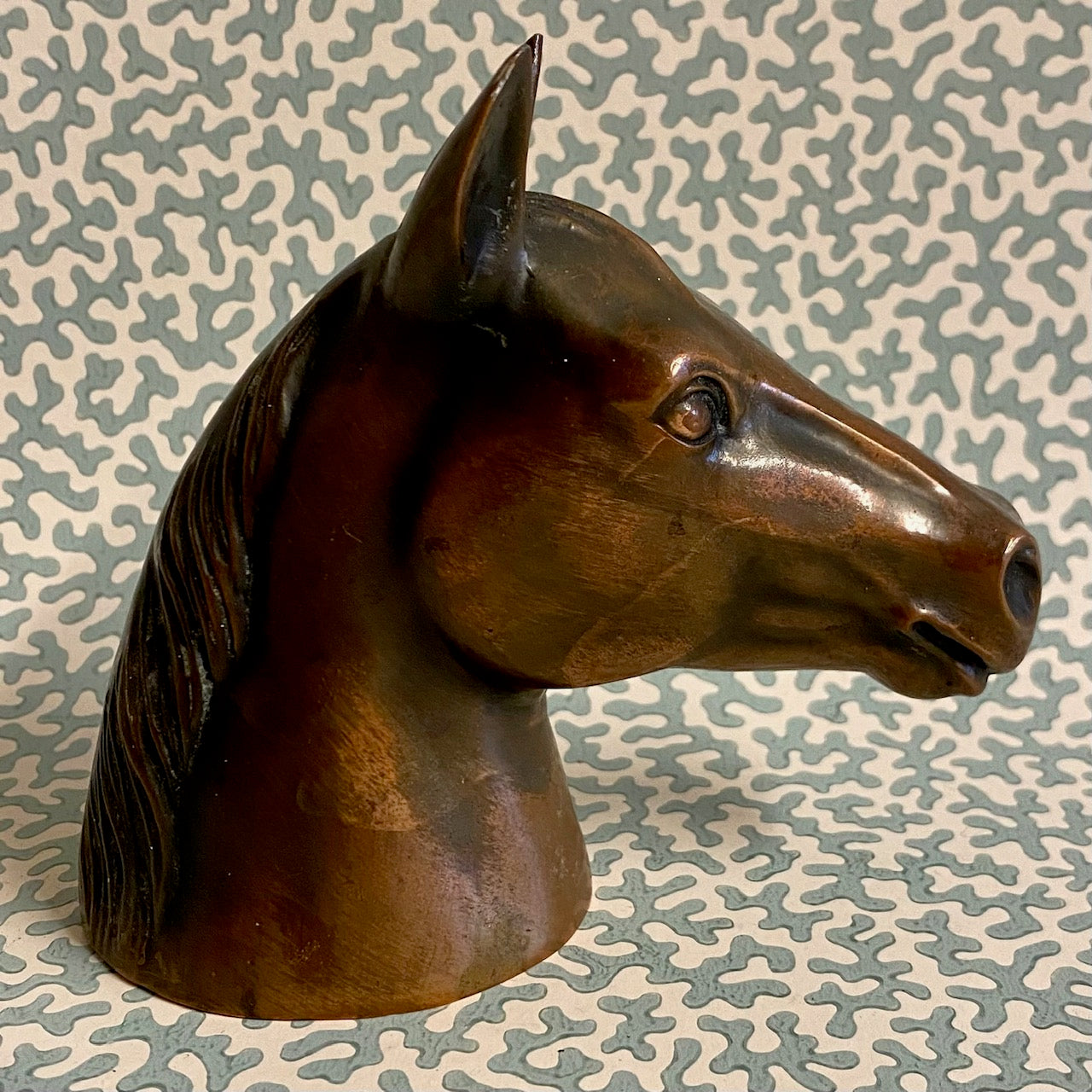 T87 VINTAGE ART DECO FRENCH COPPER ‘PORGINET’ HORSE BOTTLE OPENER