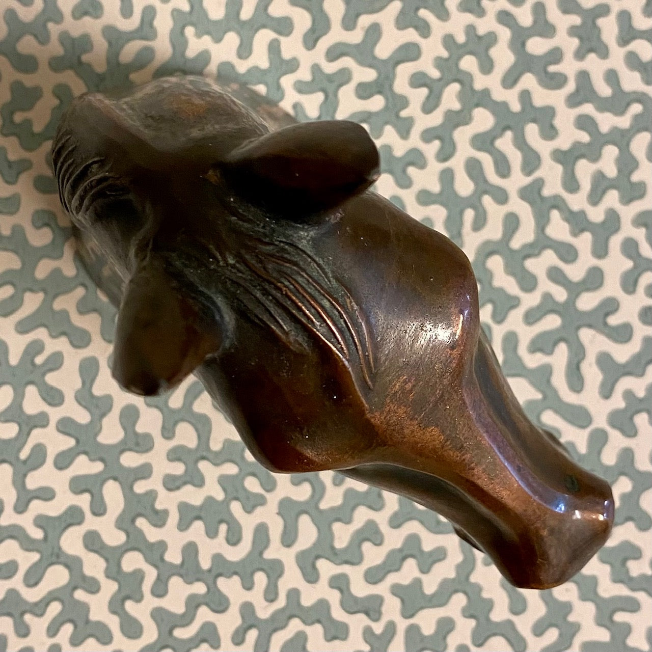 T87 VINTAGE ART DECO FRENCH COPPER ‘PORGINET’ HORSE BOTTLE OPENER