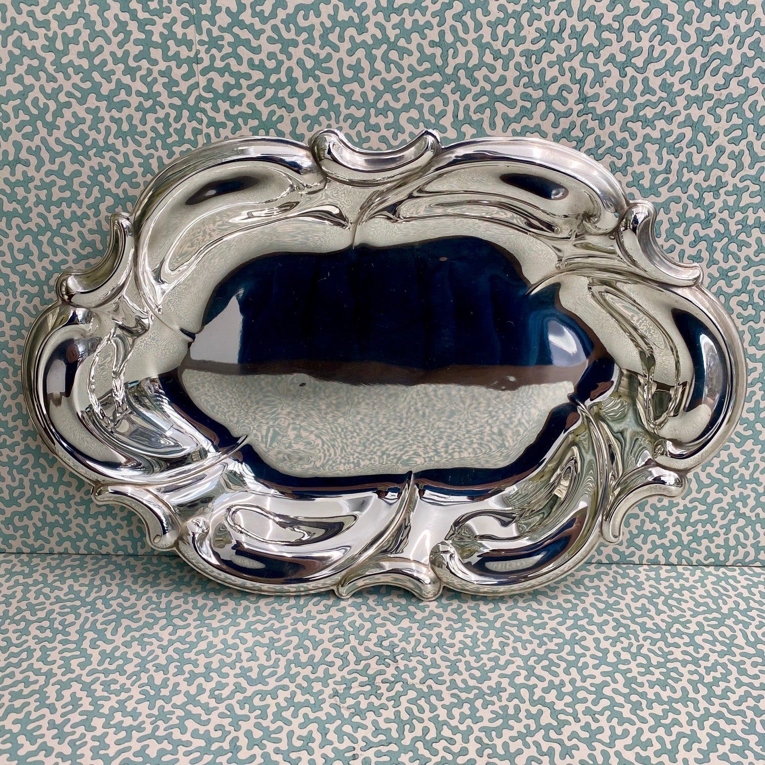 Pretty Silver Plate Serving Dish G134