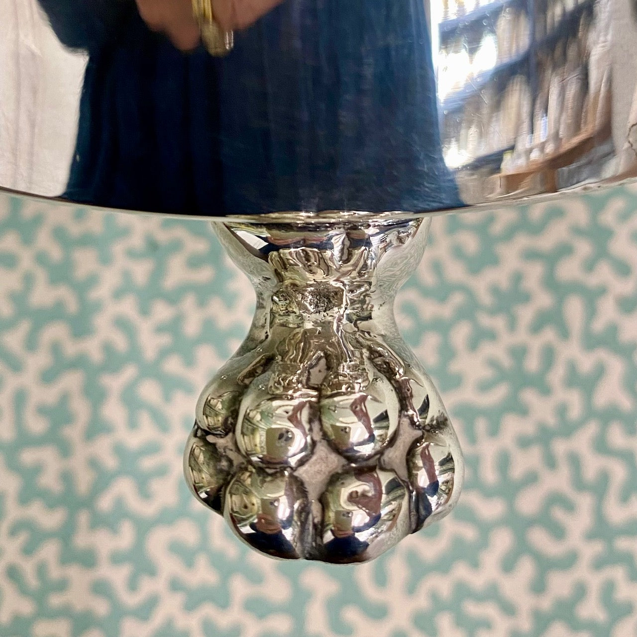 Silver Plate Planter on Paw Feet H126