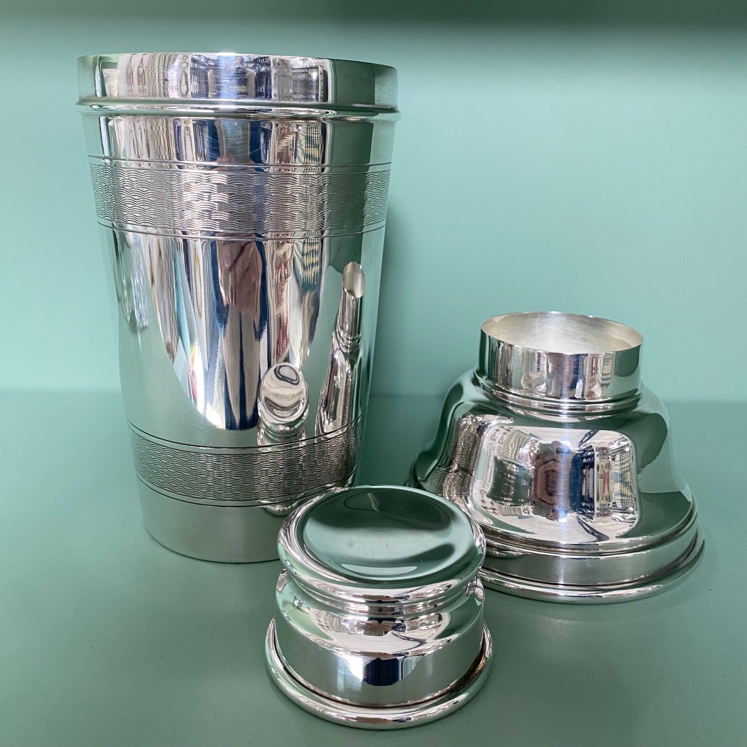 Silver Plated Art Deco Cocktail Shaker G195