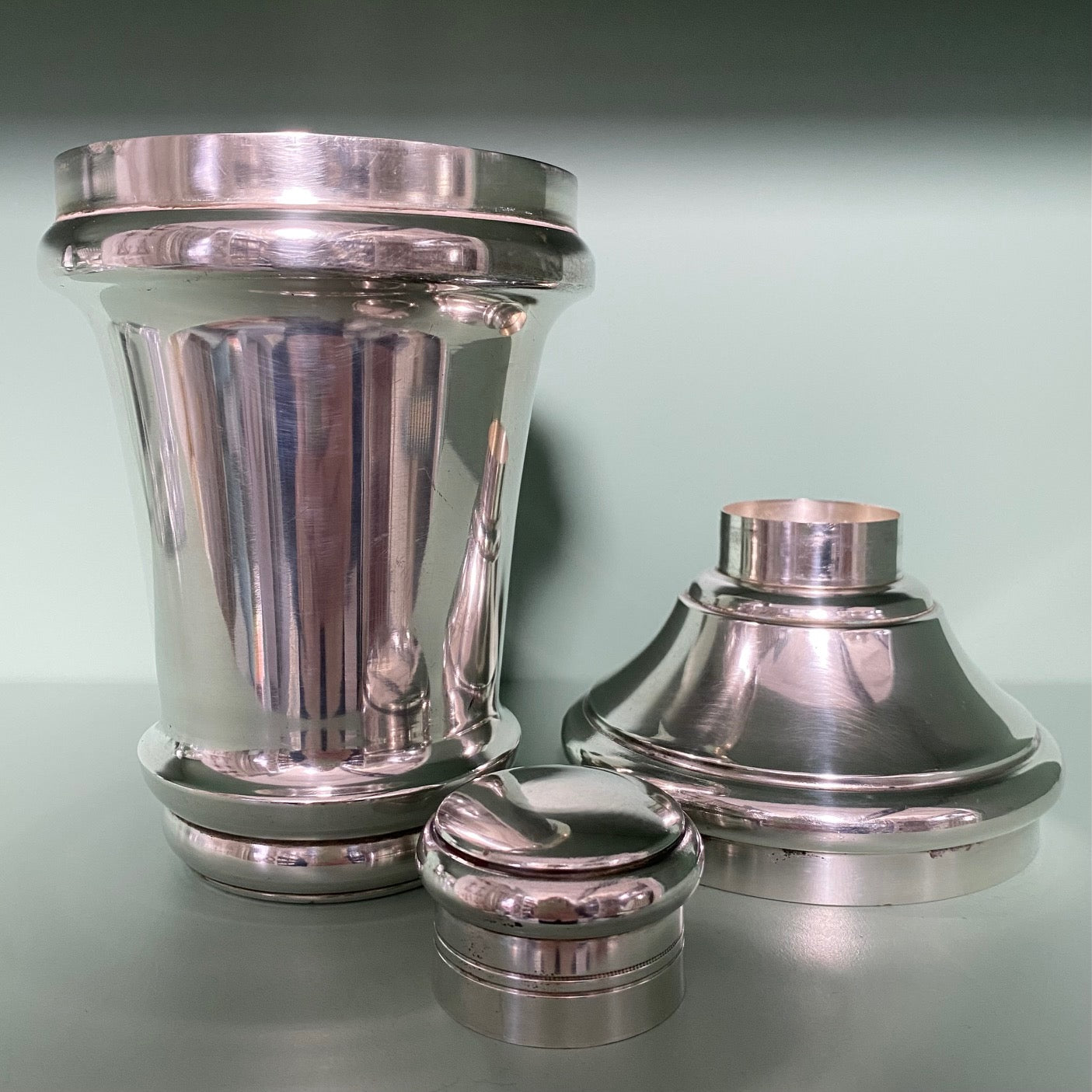 Large Bulbous French Silver Plated Cocktail Shaker G194