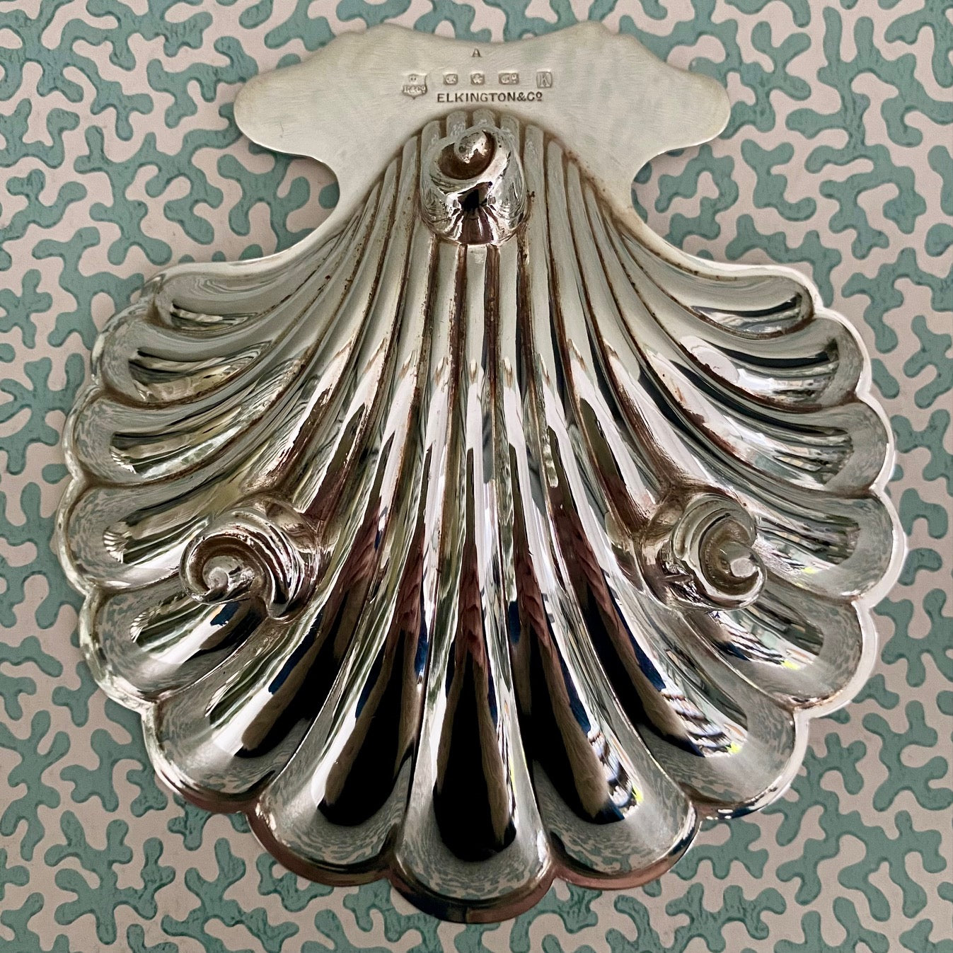 Pair of Silver Plated Scalloped Shell Dishes B135