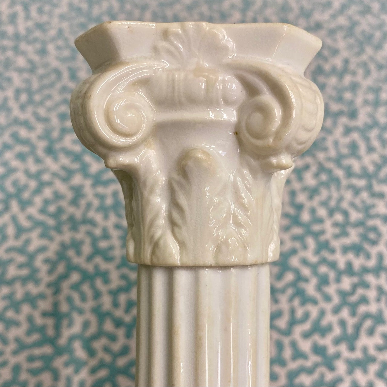 Pair Royal Worcester Corinthian Column Candlesticks C146