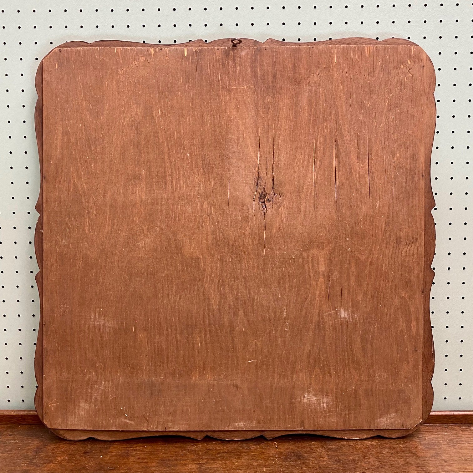Pair French Oak Square Mirrors E156