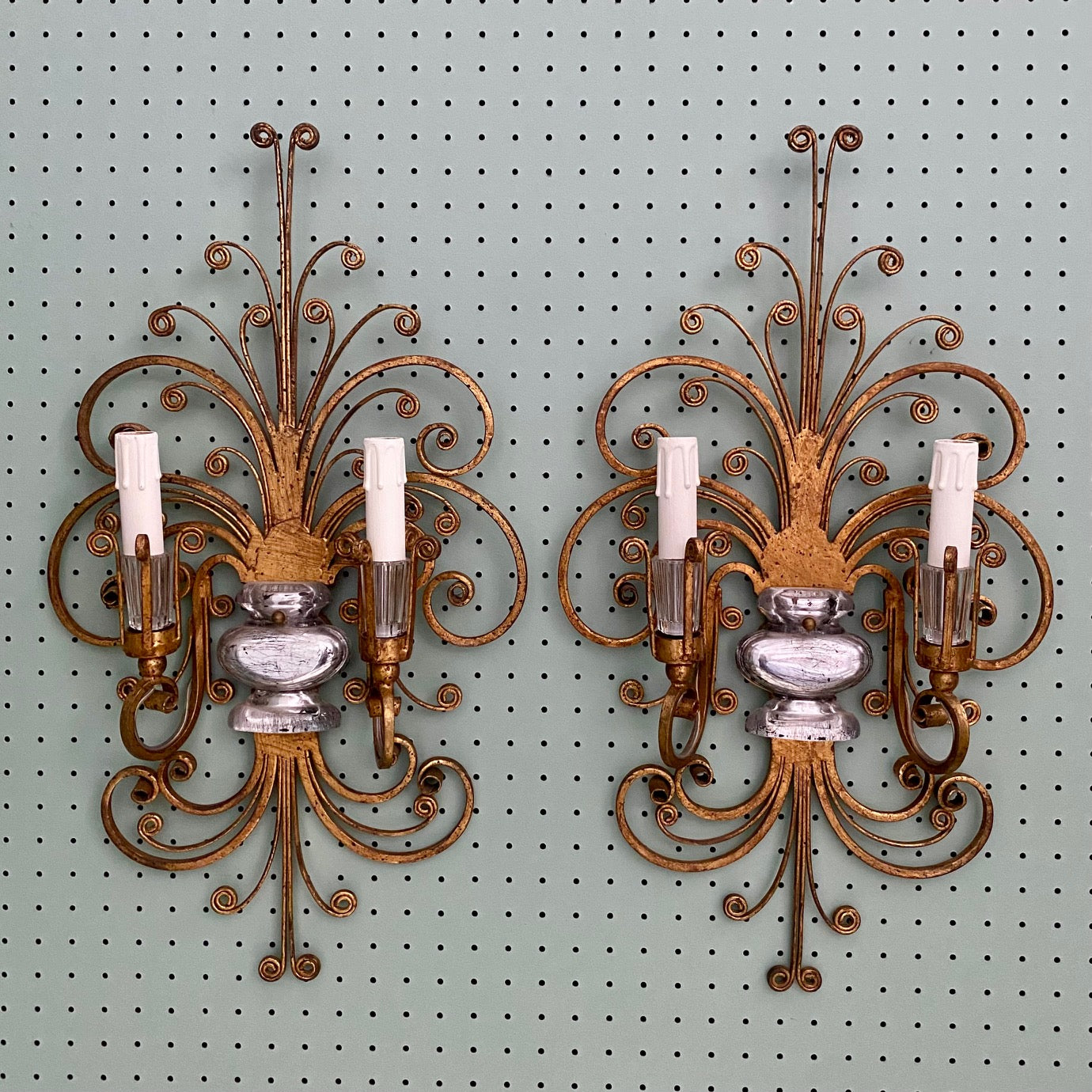Maison Baguès Pair Large 1920's French Light Sconces H147