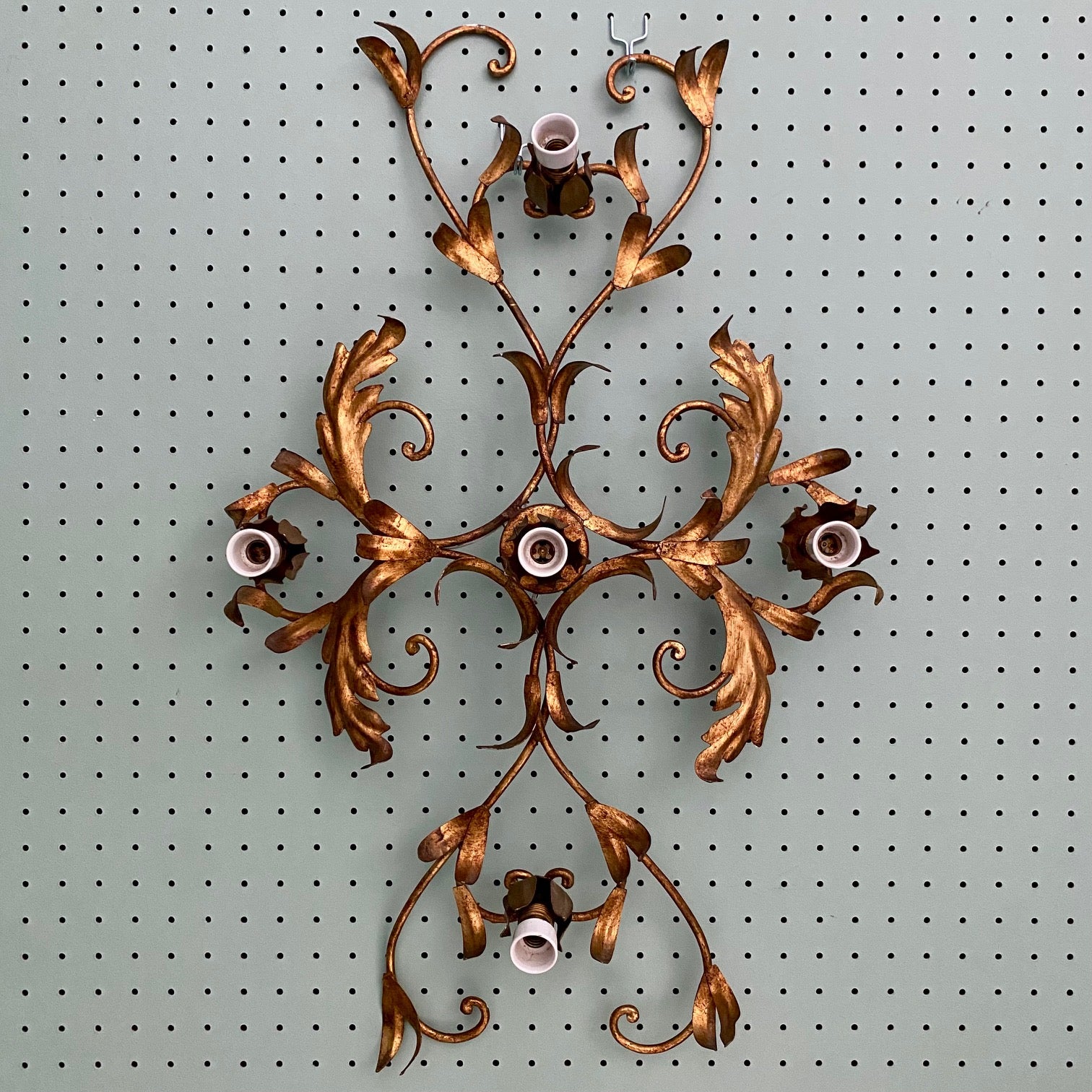 French Gilt Metal Flush Ceiling Light H148
