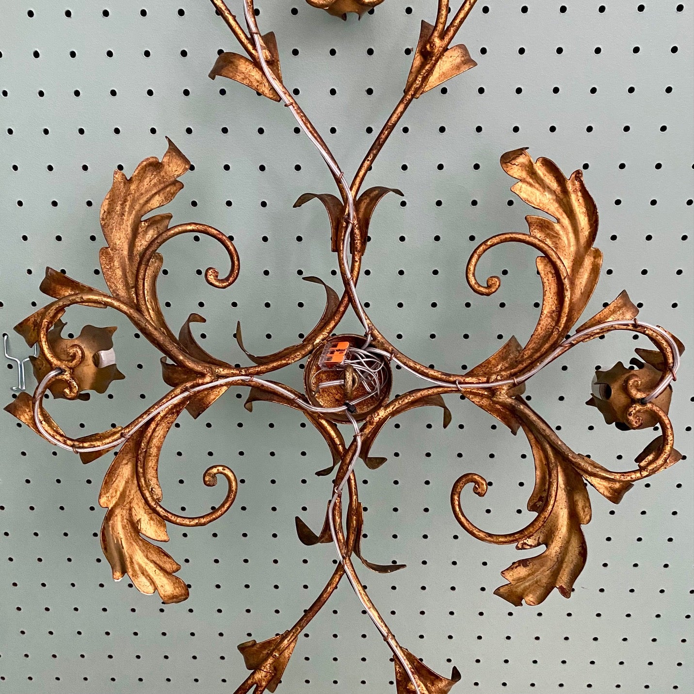 French Gilt Metal Flush Ceiling Light H148