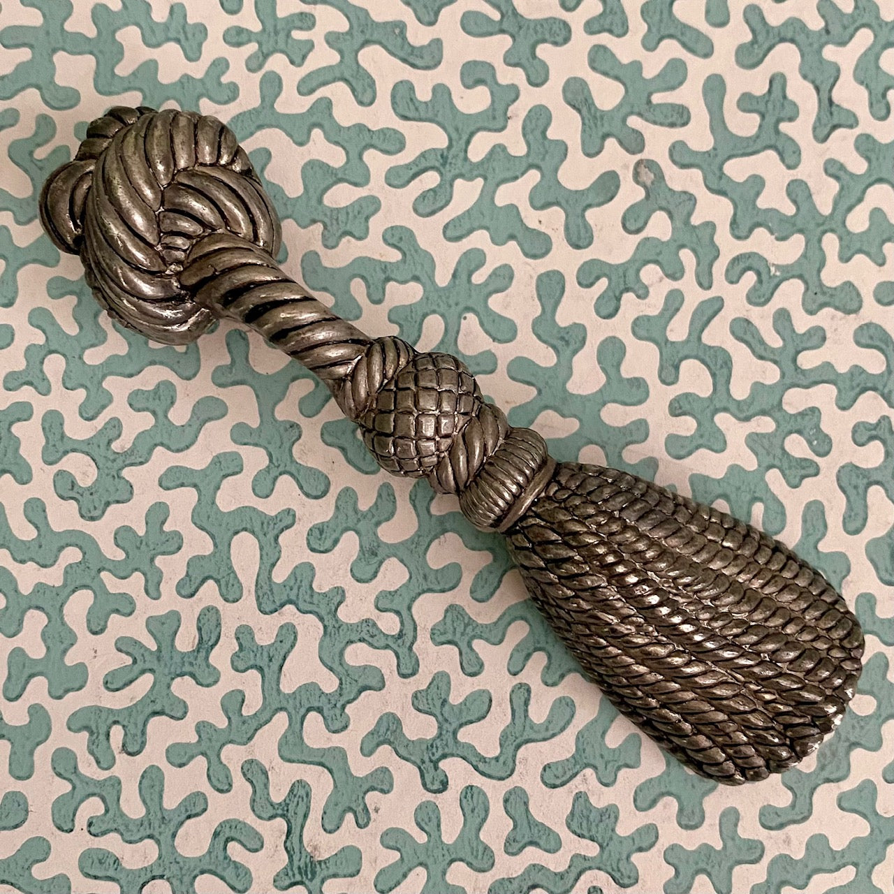 Vintage Silvered Metal Tassel Bottle Opener H151