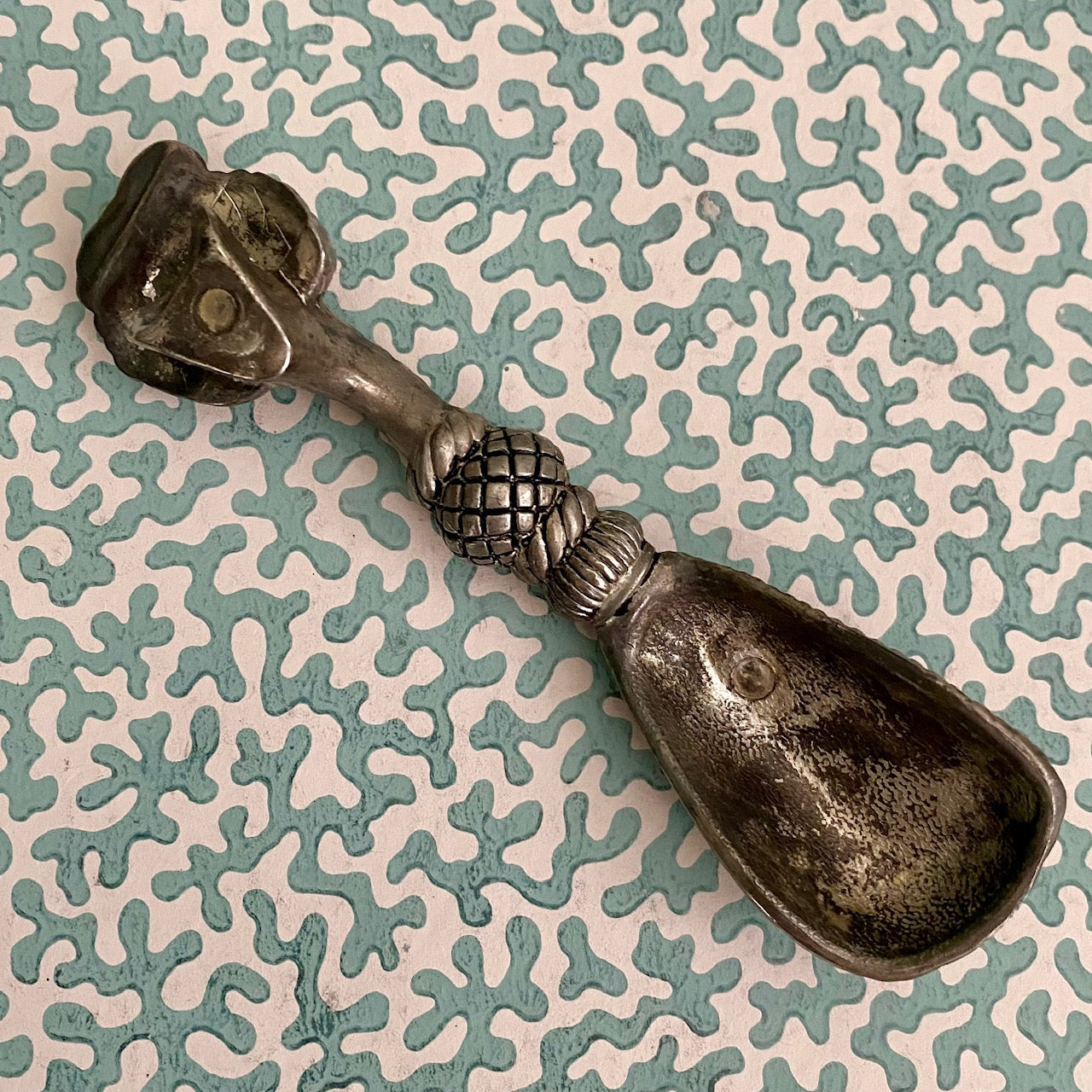Vintage Silvered Metal Tassel Bottle Opener H151