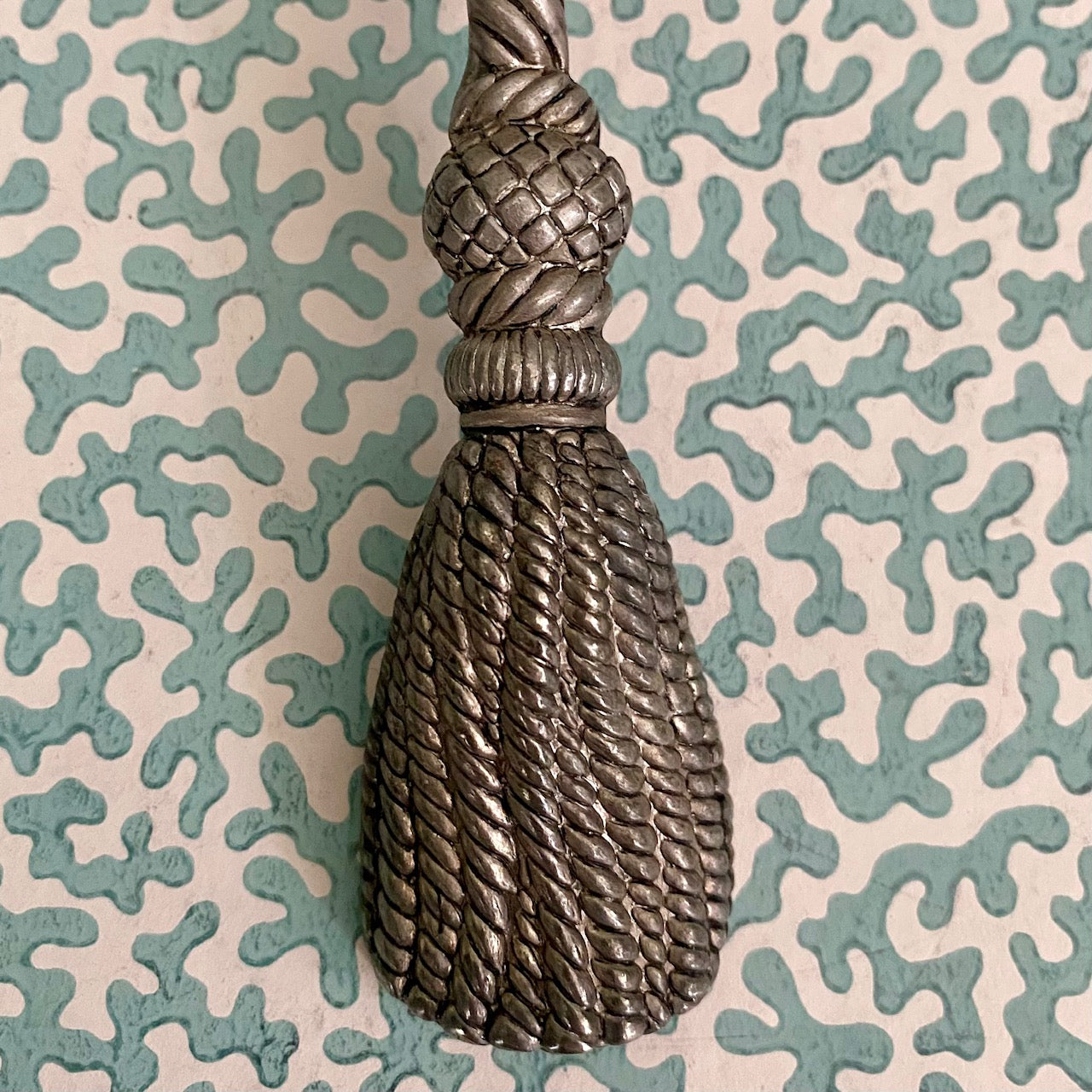 Vintage Silvered Metal Tassel Bottle Opener H151
