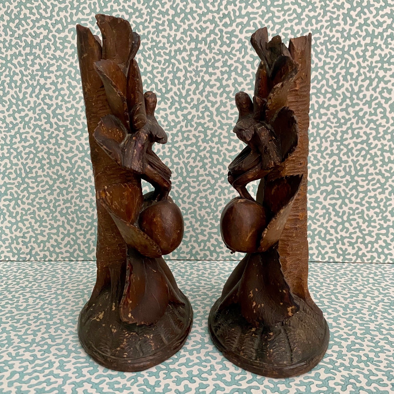 Pair Black Forrest Candlesticks c.1880 E125